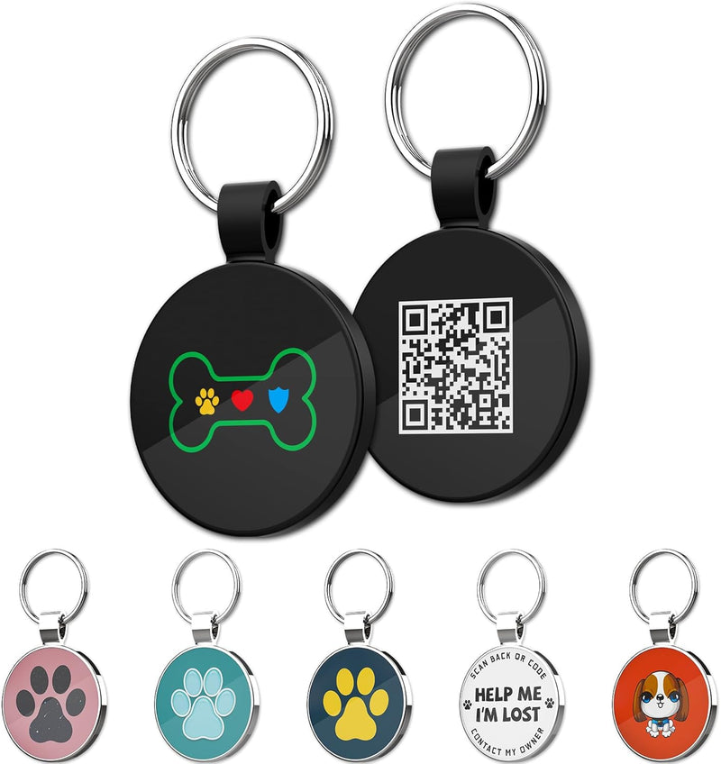 QR Code Pet ID Tags Dog Tags - Pet Online Profile - Scan QR Receive Instant Pet Location Alert Email