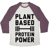 PLANT BASED PROTEIN POWER UNISEX TRI-BLEND BASEBALL TEE