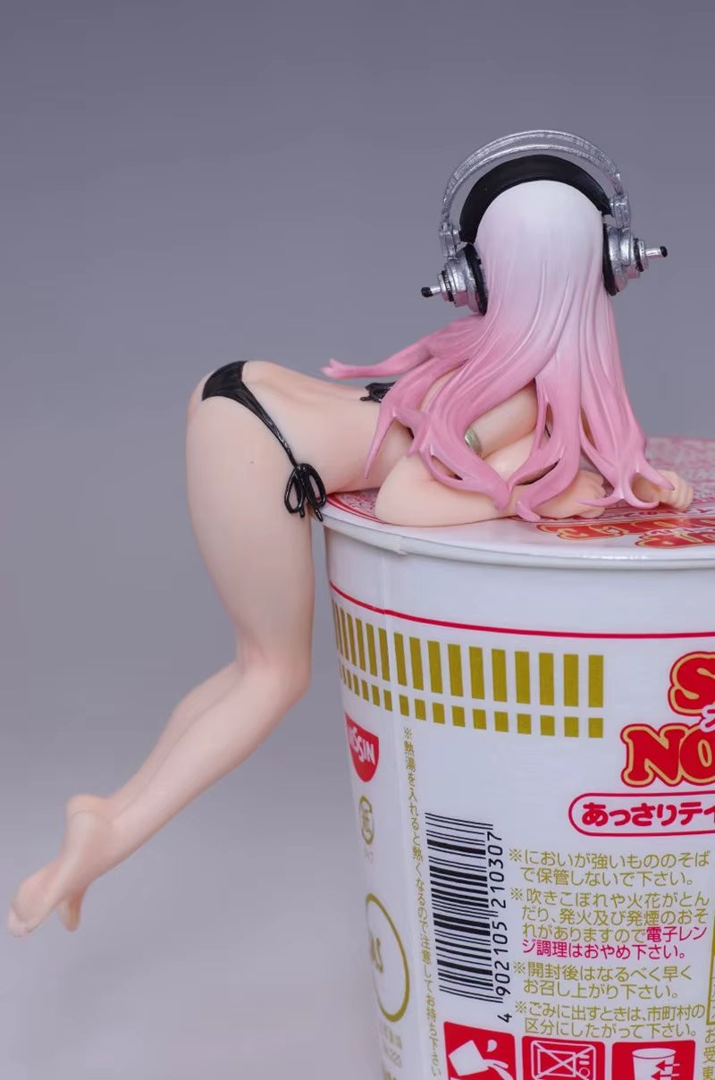 13Cm Supe Sonico Anime Figure Nitro Cartoon Figurines Two-Dimensional Sexy Girl PVC Action Figure Noodle Stopper Japanese Dolls