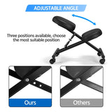 Adjustable Ergonomic Kneeling Angled Office Chair for Posture, Black