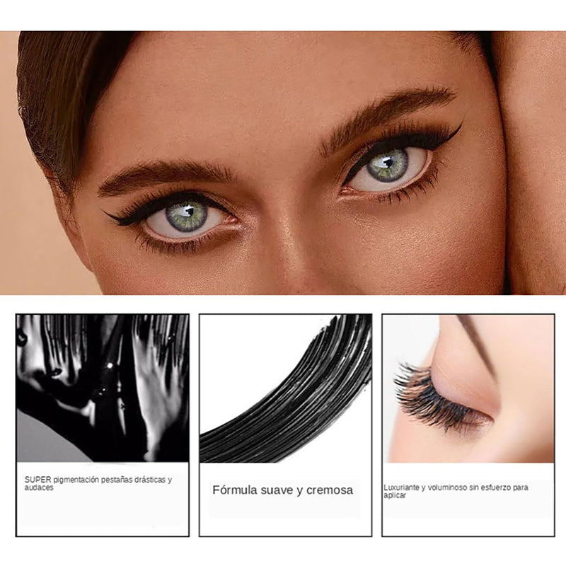 4D Silk Fiber Lash Mascara Extension Voluminous Mascara Waterproof & Smudge-Proof Long-Lasting 24 Hours No Flaking Longer Thicker Eyelashes,All Day Exquisitely Full (3 Packs)