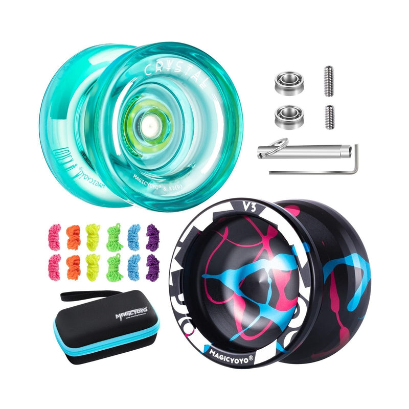 MAGICYOYO 2 Pack of Responsive Yoyo V3 and Crystal Yoyo K2, Dual Function Pro...