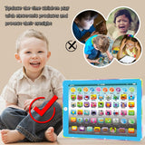 Kids Tablet Learning Pad Toddler Tablet with Abc/Word/Song/Music/Number Electronic Interactive Toy Christmas Birthday Gifts for Educational Preschool Boys & Girls 3-8 Years Old