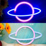 Led Signs, Planet Neon Signs, Led Sign for Bedroom Wall Pink Planet Neon Sign Planet Neon Lights Led Light Planet Sign