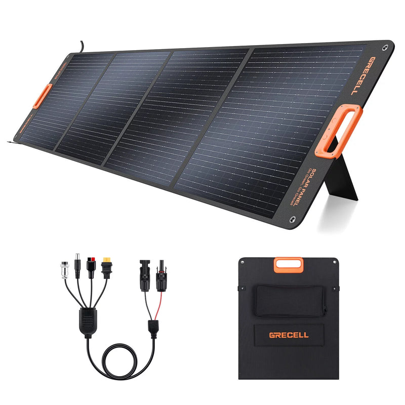 Portable Solar Panels for Power Station, 200  200W Portable Solar Panel for Power Station, Foldable Solar Charger, IP65 Waterproof Solar Panel Kit DC XT60 Anderson Aviation Output