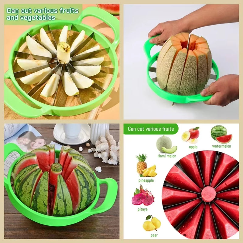 Manual Watermelon Slicers Cutter Stainless Steel Creative Labor-Saving Fruit Slicing Tool Large Fruit Dividers Kitchen Gadgets