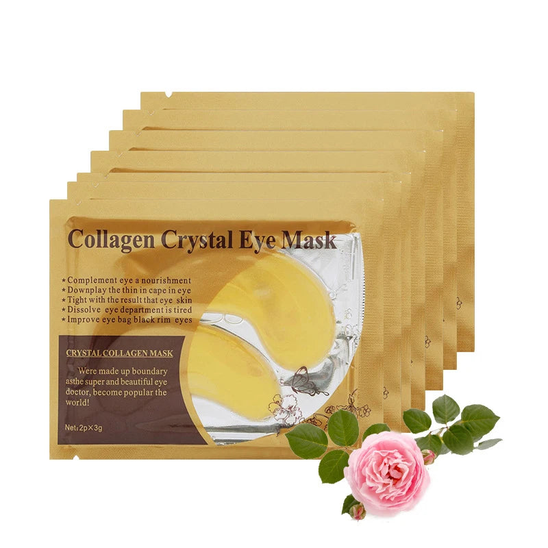 20Pcs=10Pairs Gold Collagen Crystal Eye Mask Skincare Eye Patches Firming Moisturizing Nourishing Eye Skin Care Products