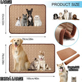 Dog Self Cooling Mat Pet Washable Pads Breathable Pet Blanket Hot Weather Sleeping Kennel Mat,Ice Silk Sleep Mat Pad Non-Toxic Breathable Sleep Bed for Large Dogs Cats No Water