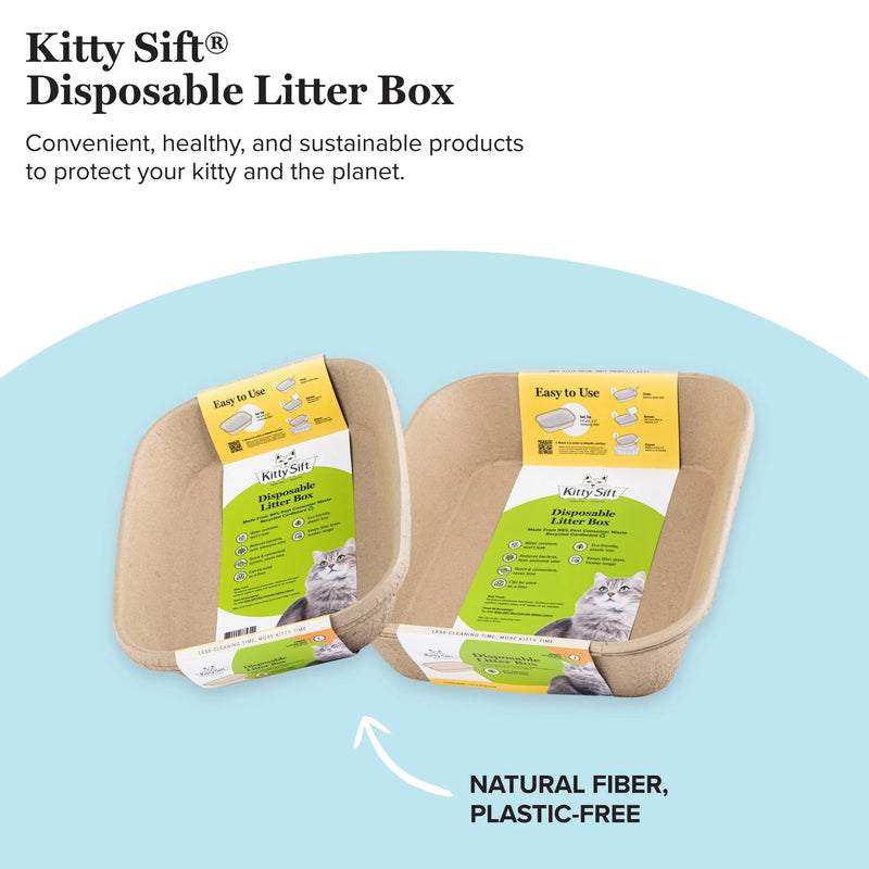 Eco-Friendly Disposable Litter Box Large (Pack of 6)