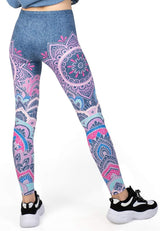 Middle Waisted Seamless Workout Leggings - Women’S Mandala Printed Yoga Leggings, Tummy Control Running Pants…