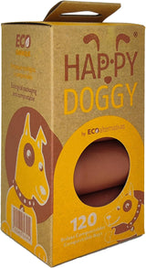 | Happydoggy Certified Compostable Brown Bag for Pet Feces 120 Pack