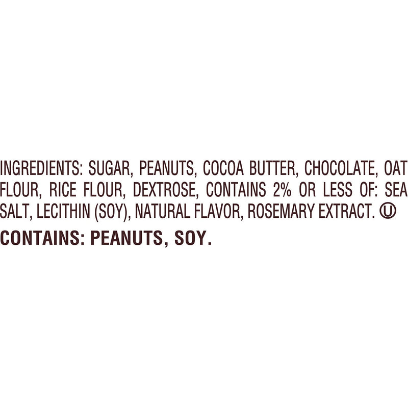 Plant Based Oat Chocolate Confection Peanut Butter Cups Candy, Pack 1.4 Oz