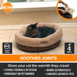 Thermo-Snuggle Cup Bomber - Indoor Heated Cat Bed Chocolate 14 X 18 Inches