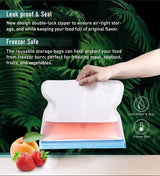 Reusable Gallon Freezer Bags - 6 Pack LEAKPROOF EXTRA THICK 1 Gallon Bags for Marinate Food & Fruit Cereal Sandwich Snack Meal Prep Travel Items Home Organization Storage