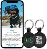 QR Code Pet ID Tags Dog Tags - Pet Online Profile - Scan QR Receive Instant Pet Location Alert Email