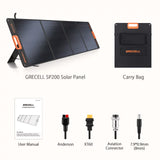 Portable Solar Panels for Power Station, 200  200W Portable Solar Panel for Power Station, Foldable Solar Charger, IP65 Waterproof Solar Panel Kit DC XT60 Anderson Aviation Output