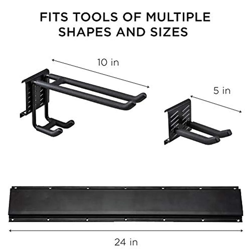 Raxgo Garage Tool Storage Rack, 8 Piece Wall Mounted Garage Organizer