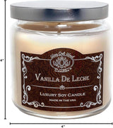 Scented Candles for Home Large Jar 18 Oz - 65+ Hours Long Lasting and Fragrant Vanilla De Leche Scented Soy Candle - All Natural Wicks - Handmade in the USA