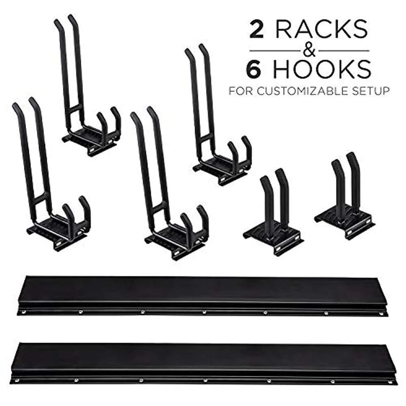 Raxgo Garage Tool Storage Rack, 8 Piece Wall Mounted Garage Organizer