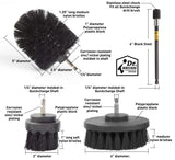 Scrub Cleaning Drill Brush Black Set