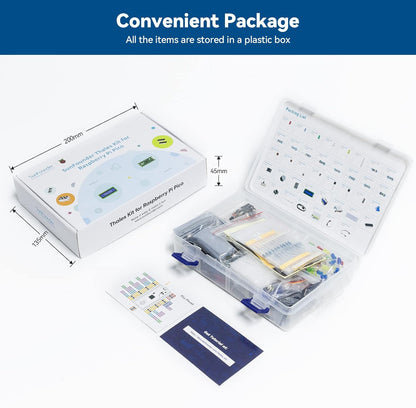 Starter Kit for Raspberry Pi Pico with 40 Projects Online Tutorials, Micropython C Piper Make Code, One-Stop Learning Electronics and Programming for Raspberry Pi Arduino Beginners Experts