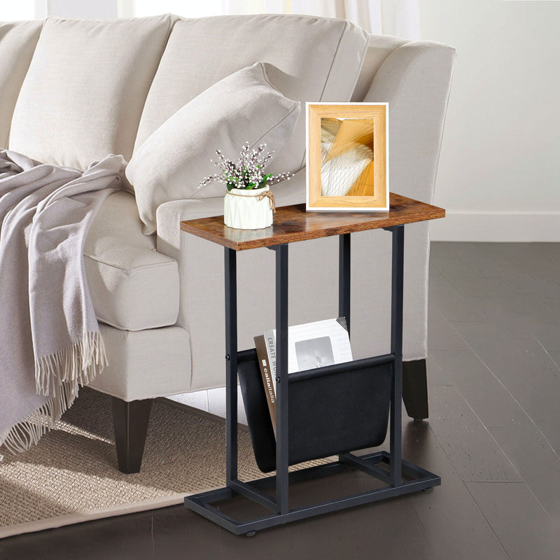 Small Side Table for Small Spaces Narrow End Table Bedside Table Living Room