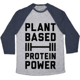 PLANT BASED PROTEIN POWER UNISEX TRI-BLEND BASEBALL TEE