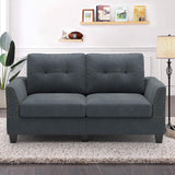 Loveseat Sofa Couch Small Love Seats Furniture Bluish Grey Loveseat for Small Spaces