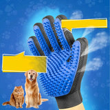 Pet Dog Grooming Brush Dog Cat Hair Remover Mitt Massage DE Shedding 1 Pair Blue Gloves for Dog - Brushes Gloves for Gentle Shedding - DE Shedding Efficient Pets Hair Remover Mittens