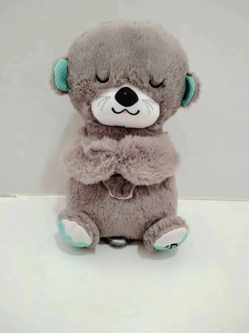 Sound Machine Soothe 'n Snuggle Otter Portable Plush Baby Toy with Sensory Details Music Lights & Rhythmic Breathing Motion