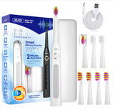 Seago Sonic Toothbrush Electric Toothbrush Cleaning Teeth 5 Modes with 8 Replaceable Brush Heads 2 Min Timer With Portable Box