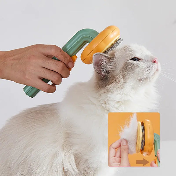 Self-Cleaning Pet Grooming Brush Combo