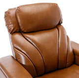 Power Motion Recliner Electric Power Recliner With USB Charging Port, Hidden Arm Storage, Convenient Cup Holder And Bluetooth Speaker, Light Brown