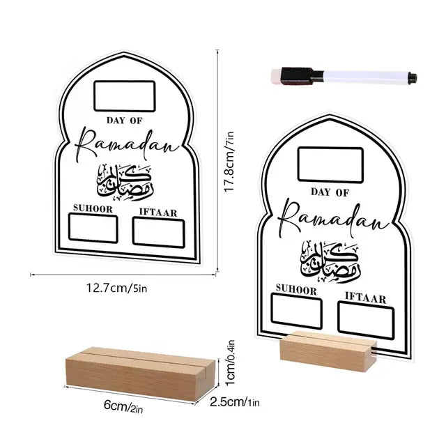 Reusable Acrylic Ramadan Calendar